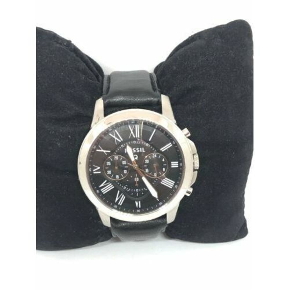 Fossil 2ABBZND4 Men's Black Leather Analog Dial Quartz Genuine Wrist Watch Bb903